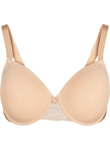 Zizzifashion Molded bra with mesh, Nude, Packshot image number 0