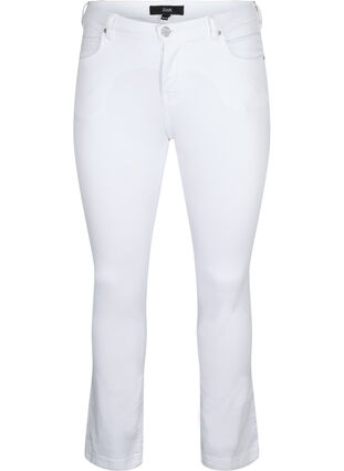 Zizzifashion Slim fit Emily jeans with normal waist, White, Packshot image number 0