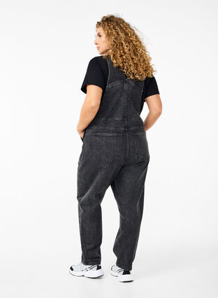 Zizzifashion Denim overalls, Dark Grey Denim, Model image number 1