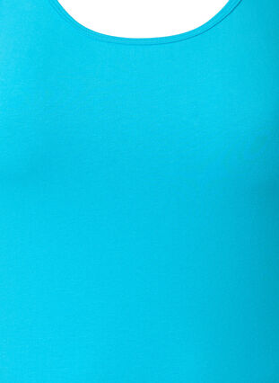 Zizzifashion Cotton basic top, Blue Atoll, Packshot image number 2