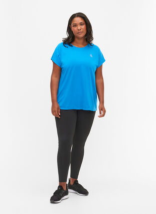 Zizzifashion Short sleeved workout t-shirt, Brilliant Blue, Model image number 2