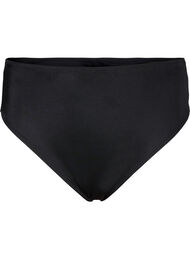 Solid color bikini bottom with regular waist, Black, Packshot