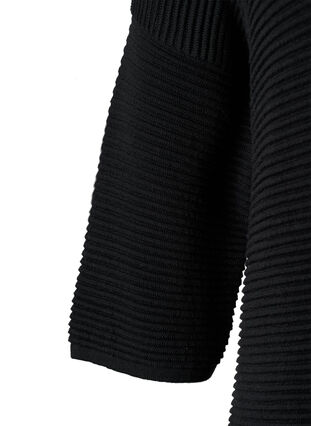 Zizzifashion Structured knit blouse with high neck, Black, Packshot image number 2