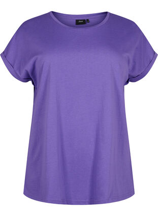 Zizzifashion Short sleeved cotton blend t-shirt, ULTRA VIOLET, Packshot image number 0