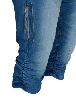 Zizzifashion Slim fit capri jeans with pockets, Light blue denim, Packshot image number 3