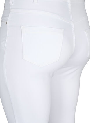 Zizzifashion Slim fit Emily jeans with normal waist, White, Packshot image number 3