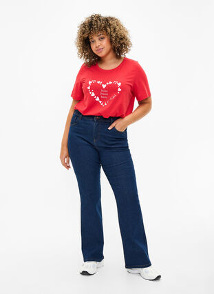 Zizzifashion FLASH - T-shirt with motif, High Risk Red Heart, Model image number 2