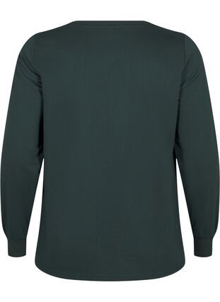 Zizzifashion Sweatshirt with lace details, Scarab, Packshot image number 1