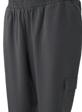 Zizzifashion Trousers with cargo pockets and elasticated waist, Dark Shadow Pin St., Packshot image number 2