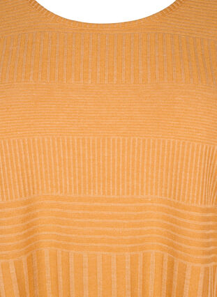 Zizzifashion Blouse with 3/4 sleeves and striped pattern, Sudan Brown Mel., Packshot image number 2