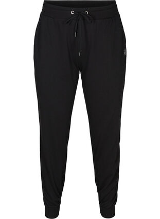 Zizzifashion Loose tracksuit trousers with pockets, Black, Packshot image number 0