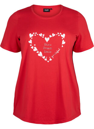 Zizzifashion FLASH - T-shirt with motif, High Risk Red Heart, Packshot image number 0