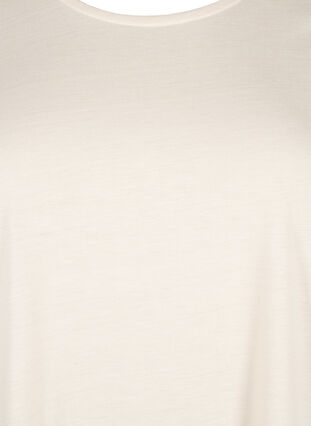 Zizzifashion Long-sleeved T-shirt with round neck, Oatmeal Mel., Packshot image number 2