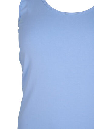 Zizzifashion Solid color basic top in cotton, Serenity, Packshot image number 2