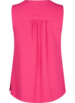 Zizzifashion Sleeveless top with wrinkle details, Pink Peacock, Packshot image number 1