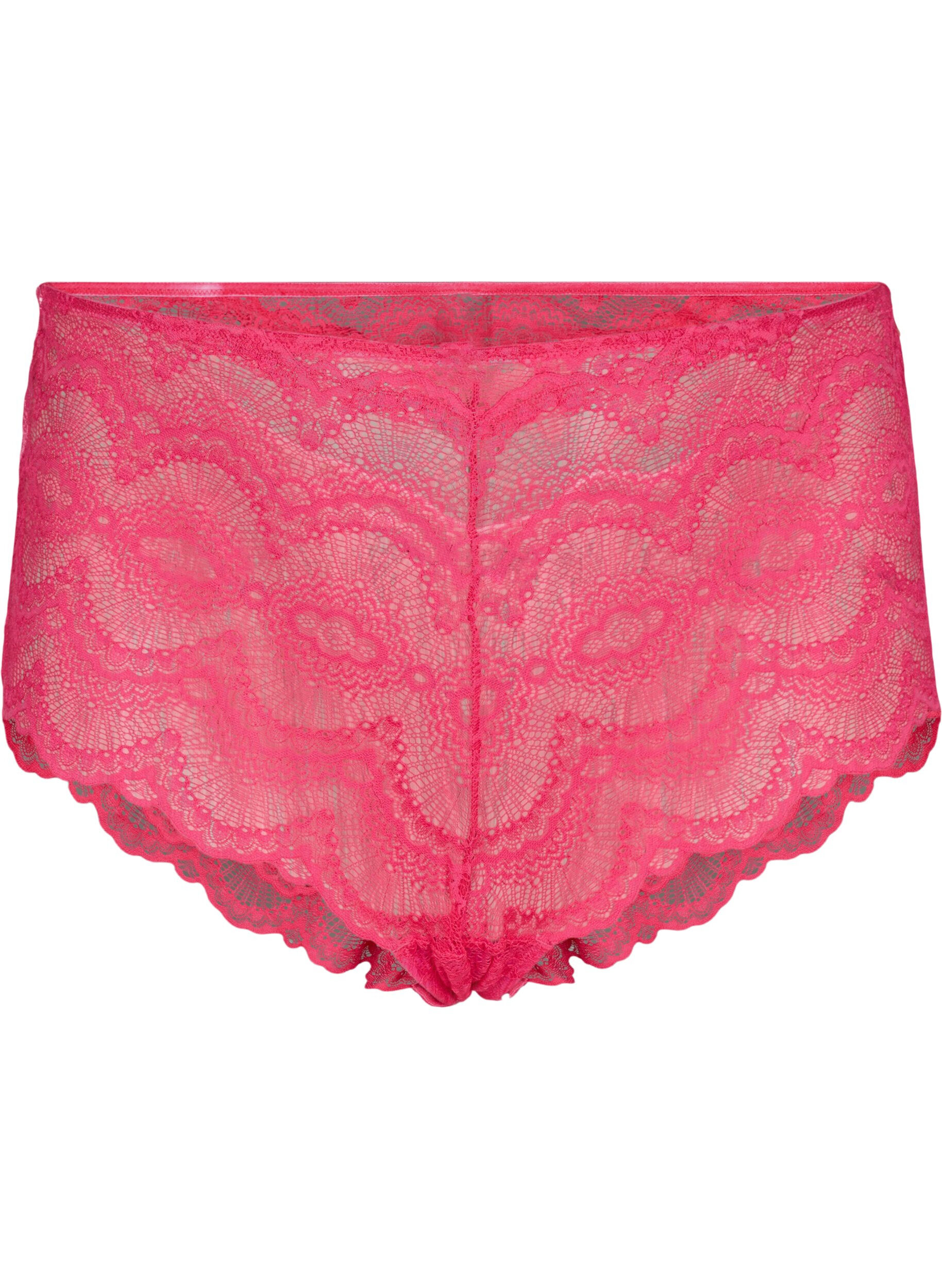 2 pack hipster panties in lace quality - Pink - Sz. 42-64 
