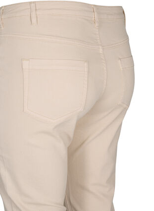 Zizzifashion Close-fitting Emily capri trousers, Oatmeal, Packshot image number 3