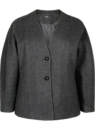 Zizzifashion Tailored blazer, Dark Grey Melange, Packshot image number 0