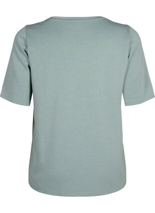Zizzifashion T-shirt in modal mix, Chinois Green, Packshot image number 1