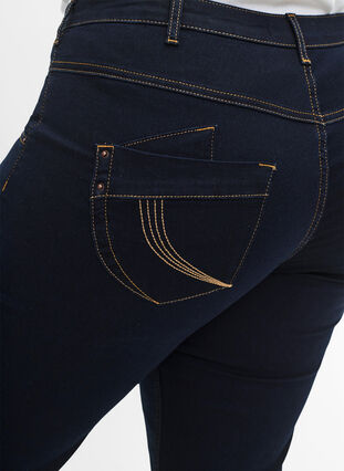 Zizzifashion Regular fit Gemma jeans with a high waist, Blue denim, Model image number 4
