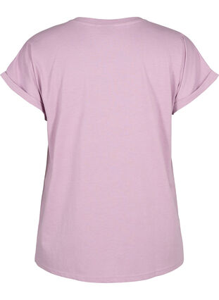 Zizzifashion Short sleeved cotton blend t-shirt, Lavender Mist, Packshot image number 1