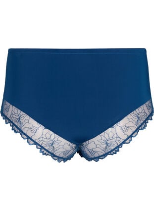 Zizzifashion Hipster panties with lace and regular waist, Blue Opal, Packshot image number 1