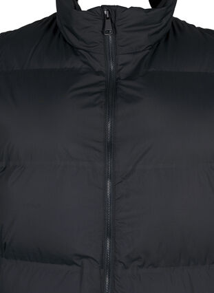 Zizzifashion Long vest with pockets and two-way zipper, Black, Packshot image number 2