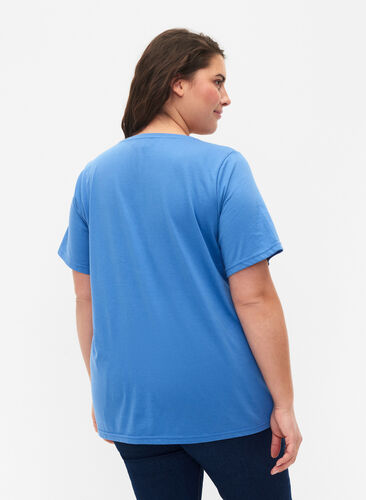 Zizzifashion FLASH - T-shirt with motif, Ultramarine, Model image number 1