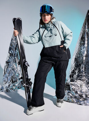 Zizzifashion Ski trousers with adjustable waist, Black, Image image number 0