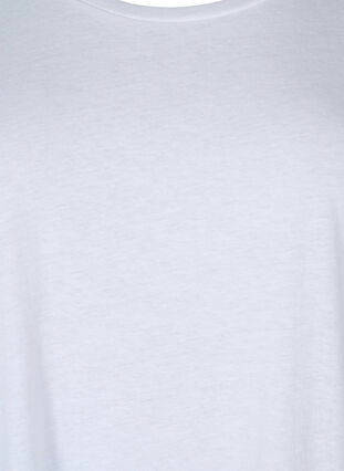 Zizzifashion Short sleeved cotton blend t-shirt, Bright White, Packshot image number 2
