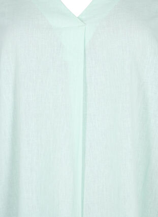 Zizzifashion Cotton blend kaftan dress with linen, Brook Green, Packshot image number 2