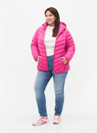Zizzifashion Lightweight jacket with hood, Rose Violet, Model image number 3