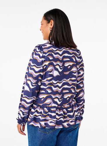 Zizzifashion Blouse with print and an A-line shape, Naval Academy, Model image number 1