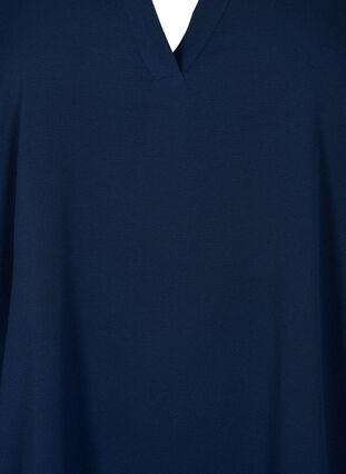 Zizzifashion Long-sleeved blouse with lace detail (GRS), Navy Blazer, Packshot image number 2