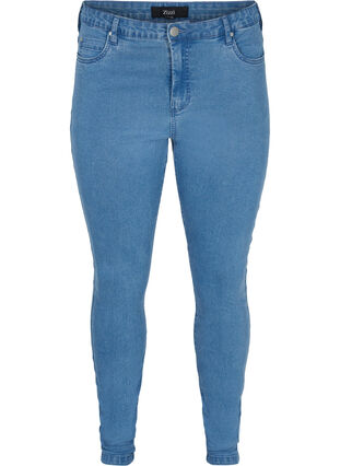 Zizzifashion High-waisted super slim Amy jeans , Light blue, Packshot image number 0