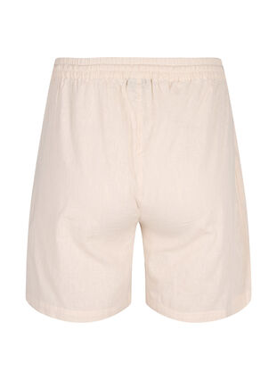 Zizzifashion Loose shorts in cotton blend with linen, Sandshell, Packshot image number 1