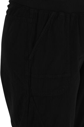 Zizzifashion Cotton Capri trousers , Black, Packshot image number 2