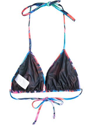 Zizzifashion Triangle bikini bra with print, Bright Leaf, Packshot image number 1