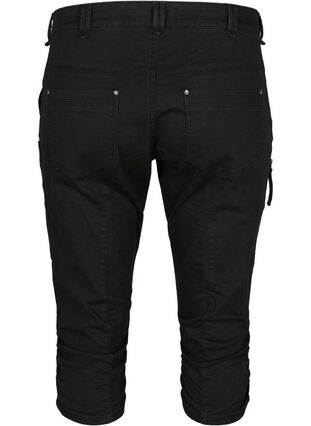 Zizzifashion Slim fit capri jeans with pockets, Black, Packshot image number 1