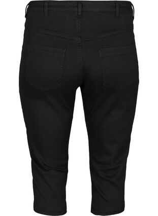 Zizzifashion High waisted Amy capri jeans with super slim fit, Black, Packshot image number 1