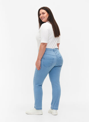 Zizzifashion Slim fit Emily jeans with normal waist, Ex Lt Blue, Model image number 1