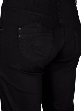 Zizzifashion Regular fit Gemma jeans with a high waist, Black, Packshot image number 3