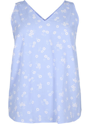 Zizzifashion Floral top with v-neck, Serenity Flower AOP, Packshot image number 0