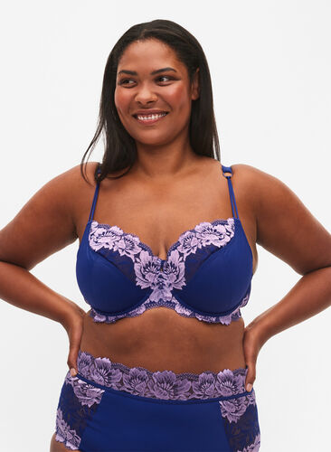 Eashery Lace Bras for Women Women's Cotton Unlined Underwire Bra Purple 38  85 