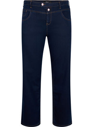 Zizzifashion Regular fit Gemma jeans with a high waist, Blue denim, Packshot image number 0
