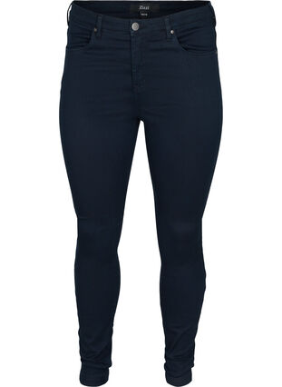 Zizzifashion Super slim Amy jeans with high waist, Unwashed, Packshot image number 0