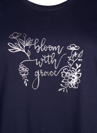 Zizzifashion FLASH - T-shirt with motif, Navy Blazer Bloom, Packshot image number 2