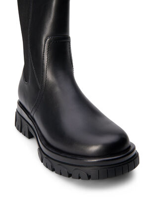 Zizzifashion Wide fit - Short boot with elastic, Black, Packshot image number 3