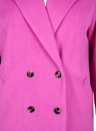 Coat - button - double-breasted Zizzifashion Sz. Pink closure 42-60 - with