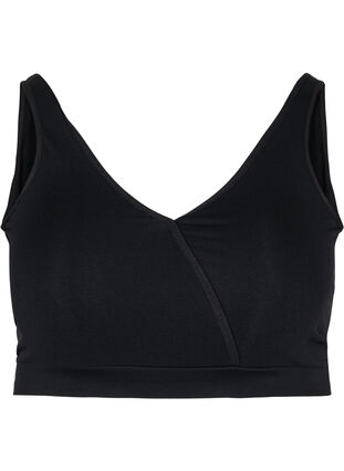 Cotton bra with adjustable straps - Black - Sz. 85E-115H - Zizzifashion